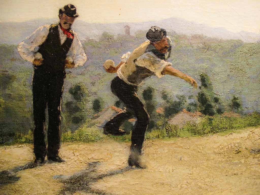 La partita a bocce - Collezione Marzotto Alfonsi, Rome, dettaglio